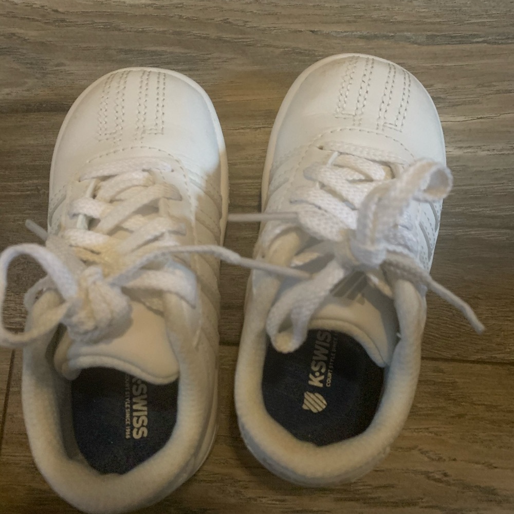 White Toddler K-Swiss sneakers tennis shoes